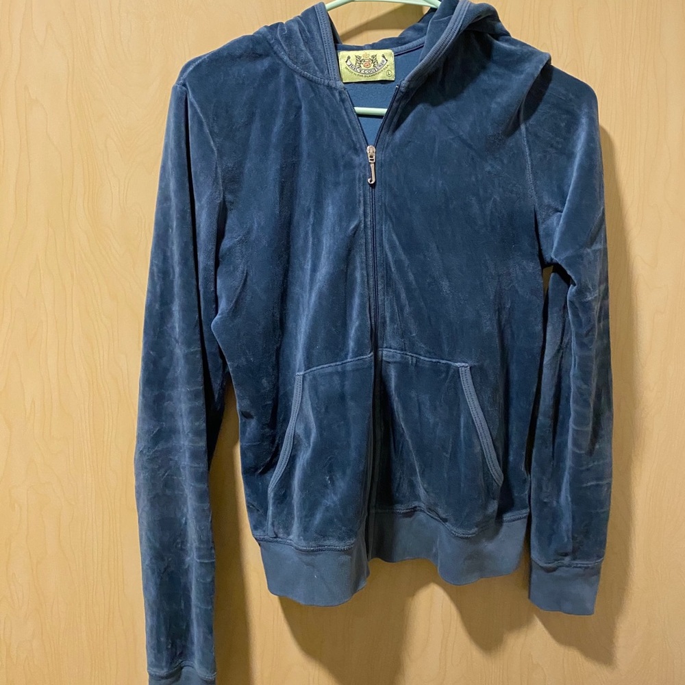 Juicy couture blue velour track jacket